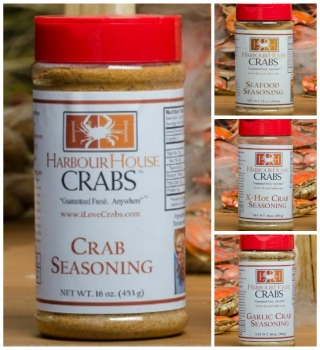 Seasoning variety pack: Crab, Seafood, X-Hot and Garlic jars