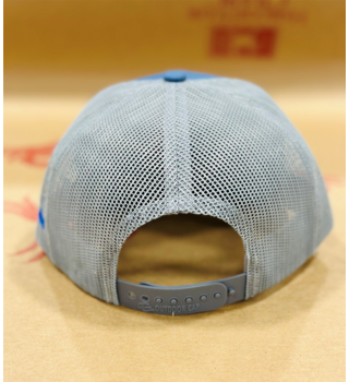 iLoveCrabs USA mesh trucker hat, back with snapback strap