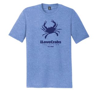 iLoveCrabs Collection - Light Blue T-Shirt - Light Blue Print