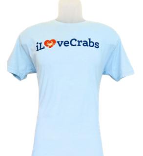 iLoveCrabs Collection - Summer T Shirt  - Light Blue