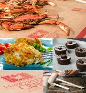 GRPN - Dinner for Two (Large) -  1 Dozen Steamed Crabs ( 6 - 6 1/2 ) , 2 Jumbo Lump Crab Cakes, 4 Brownies with bonus 2 Mallets, 1 Crab Paper 