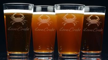 iLoveCrabs Pint Glasses